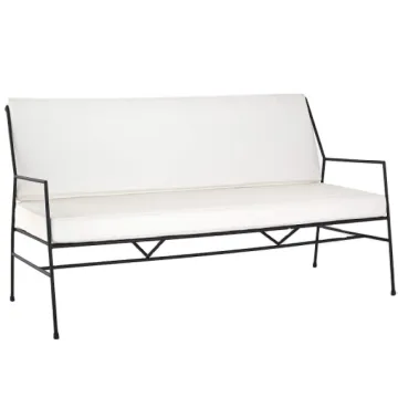 Modern Black Metal 2 Seater Outdoor Wedding Sofa and Party Furniture