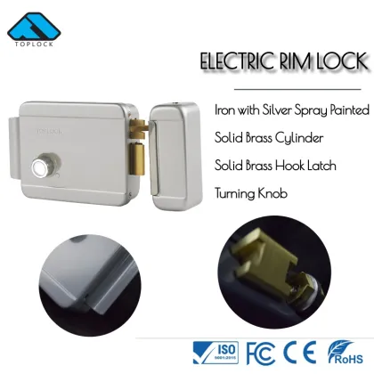 Cerradura Eléctrica Electric Rim Lock Yale with Double Cylinder for Gate Door