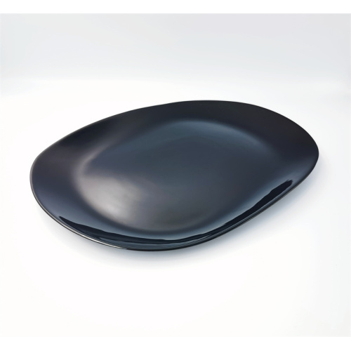 Home Sustainable Opal Glass Schwarzes Geschirr Geschirr