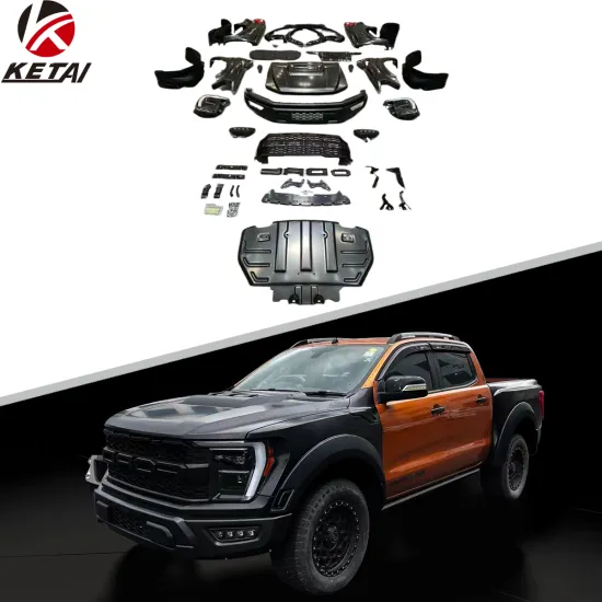 Factory Raptor Style Body Kit with Fenders, Headlights, Taillights, and Front Bumper for Ford Ranger 2012-2021