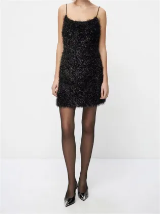 100% Poly Strapless Bone Fish Dress