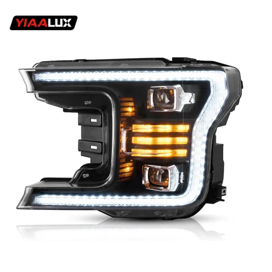 LED Headlamp Sequential Turn Signal DRL Plug and Play for Ford F150 2018-2020