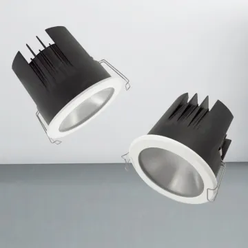Round Aluminum 12w Recessed Ceiling Cob Led Downlight