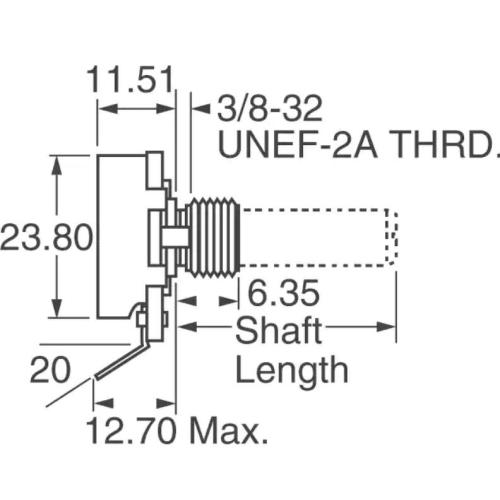 10k Ohm 1 Gang Linear Panel Mount Potentiometer
