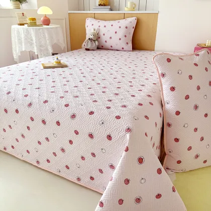 Cotton Bed Cover with Pumpkin Design