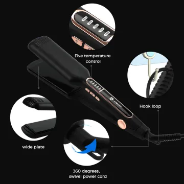 Professional Extra Wide Plate Ceramic Hair Straightener - 50mm/2inch Width