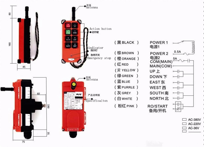 Telecrane remote control f21 e1 rx схема подключения