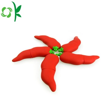 Red Chili Silicone Penutup USB Flash Drive Cover