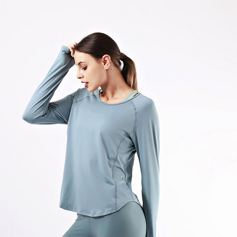 Comfortable Women Gym Shirt Long Sleeve Yoga Top