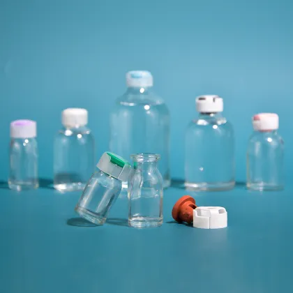 Clear Thickened Saline Infusion Bottle - Glucose Medical Experiment Pharmaceutical Glass Bottle