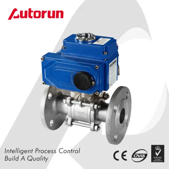 Stainless Steel Flange Electrical Three Pieces Ball Valve