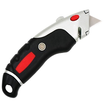 Lama da 0,5 mm di spessore con 3 lame di ricambio Coltello in metallo resistente Custodia per lame facile da aprire