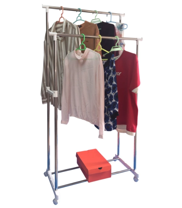 Clothes Airer Cart dengan rod berganda