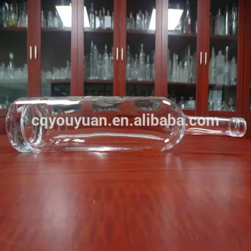 Long Neck Round Glass Alcohol Bottle Wisky Bottle 1000ML