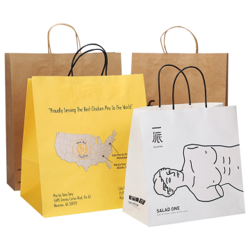 Bolsa de material de papel marrom kraft