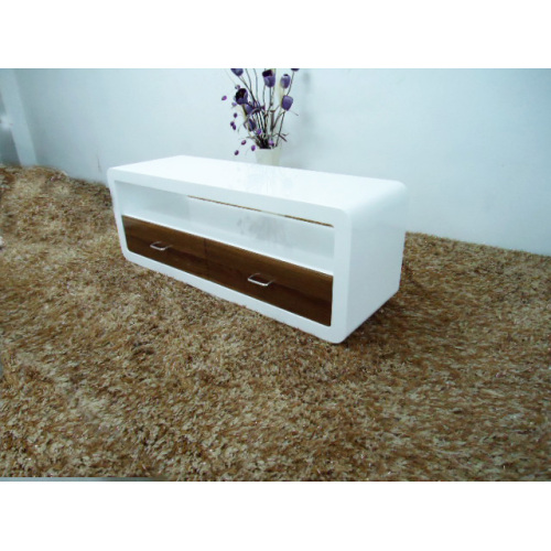 Contemporary white high gloss TV stand