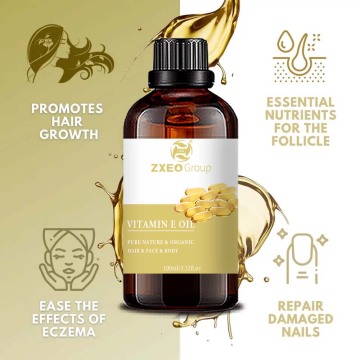 Oil de vitamina E pura de 100% para cuidados com os cabelos da pele