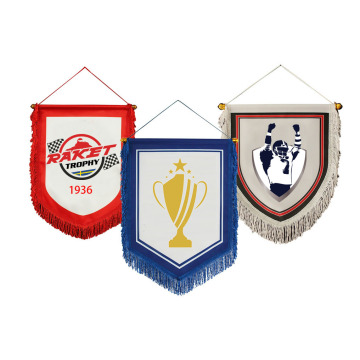 Sunshine Custom Football Club Exchange Flags: Double-Sided Printing Sublimation Triangle Tassel Flag