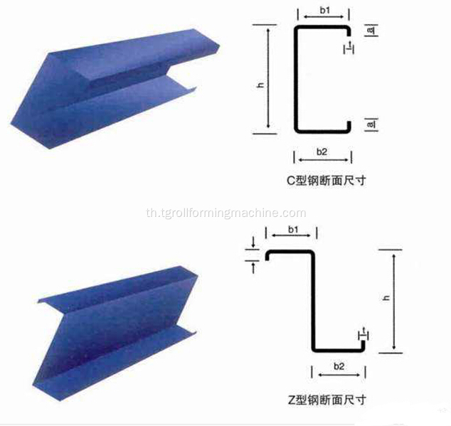 เหล็ก cz purlin การทำอุปกรณ์เพื่อขาย