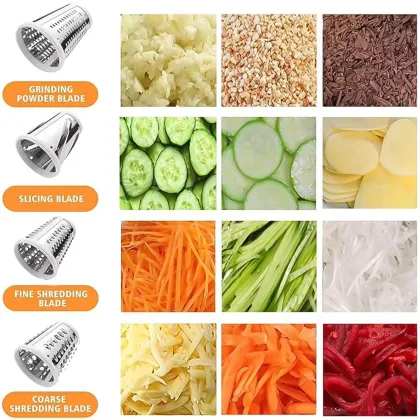 Dishwasher Safe Blue KitchenAid Countertop Blender Attachment with Food Slicer, Salad Maker, Cheese Grater for Fruits and Vegetables