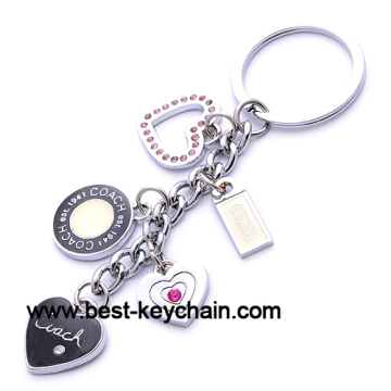 Hot Sale Custom Heart Shape Metal Charm Keyring (BK52800)