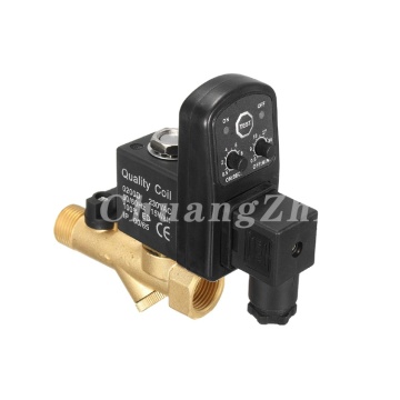 Valvola di scarico elettrica in ottone con timer - 220 V, 110 V, 24 V, 16bar, 1/2 pollice