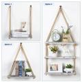 Set of 4 Wood Hanging Shelves for Wall