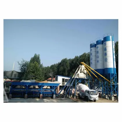 energy-saving commercial concrete producing plant HZS50 made in China