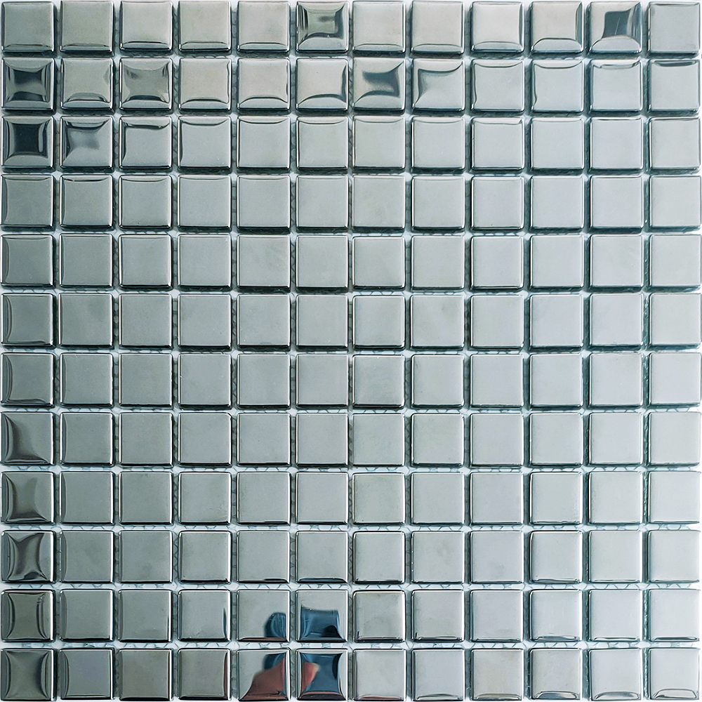 23 * 23 mm de salle de restauration moderne Mur Silver Tile Decoration