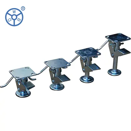 Vestil Floor Lock for Carts - 6 inch Heavy Duty Adjustable Height Kick Bar