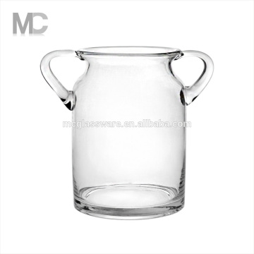 Wholesale Cylindrical Large Round Clear Ice Bucket With Ear