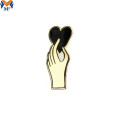 Business Gift Metal Custom Hand Heart Enamel Pin