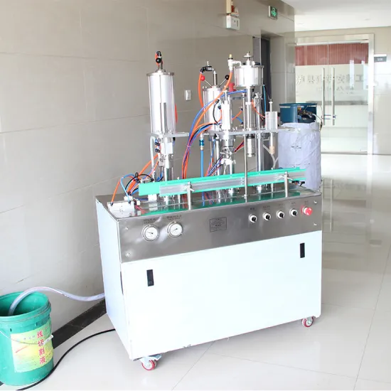 Pneumatic Drive Oxygen Gas Spray Can Filling Machine with PLC Control System, Fresh Air Filling
