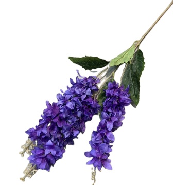 Konstgjord siden hyacintblomma med 3 gafflar faux lång stam hyacinthus orientalis gren