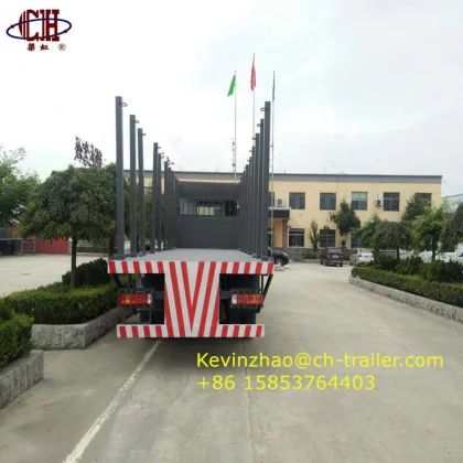 steel utility forest lumbering logging semi trailer