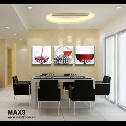Max3 original brand 3 piece poster clock art painting wall clock
