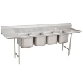 Stainless Steel Portable 4 Compartment Sink