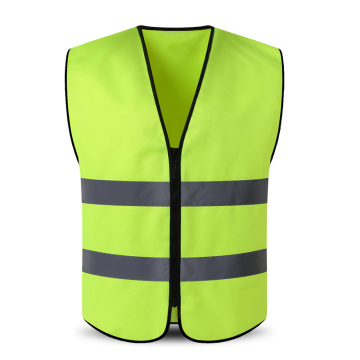 Gilet de visibilité réfléchissant à la sécurité personnalisée jaune