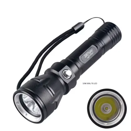 Aluminum waterproof IP68 Underwater diving flashlight