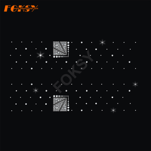 Cheer Bow Strip Rhinestone Iron On Bling Transfer