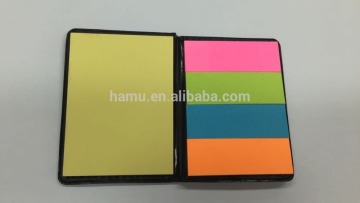 2015 Hot sale PU memo pad assorted sticky notes colored paper , promotional memo pad