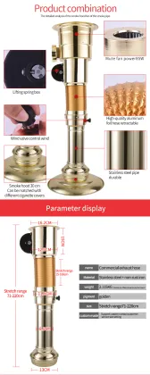 Commercial Grill Smoke Exhaust Pipe: Telescopic Smoke Exhaust Solution