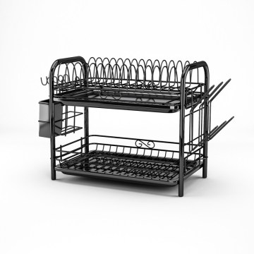 China Factory Multi-function 3 Tiers Stainless Steel Kitchen Storage Standing Dish Rack