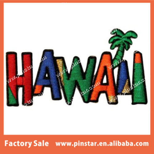 Factory Make High Quality Colorful HAWAII Embroidery Patches