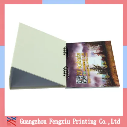 folding paper desk calendar hot stamping surface finish printing paper style calendar China cheap desk calendar printing