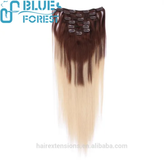 Top Quality No Shedding And No Tangle Cheap Hair Extension Clip In 100% Human Hair Clip In Hair Extension