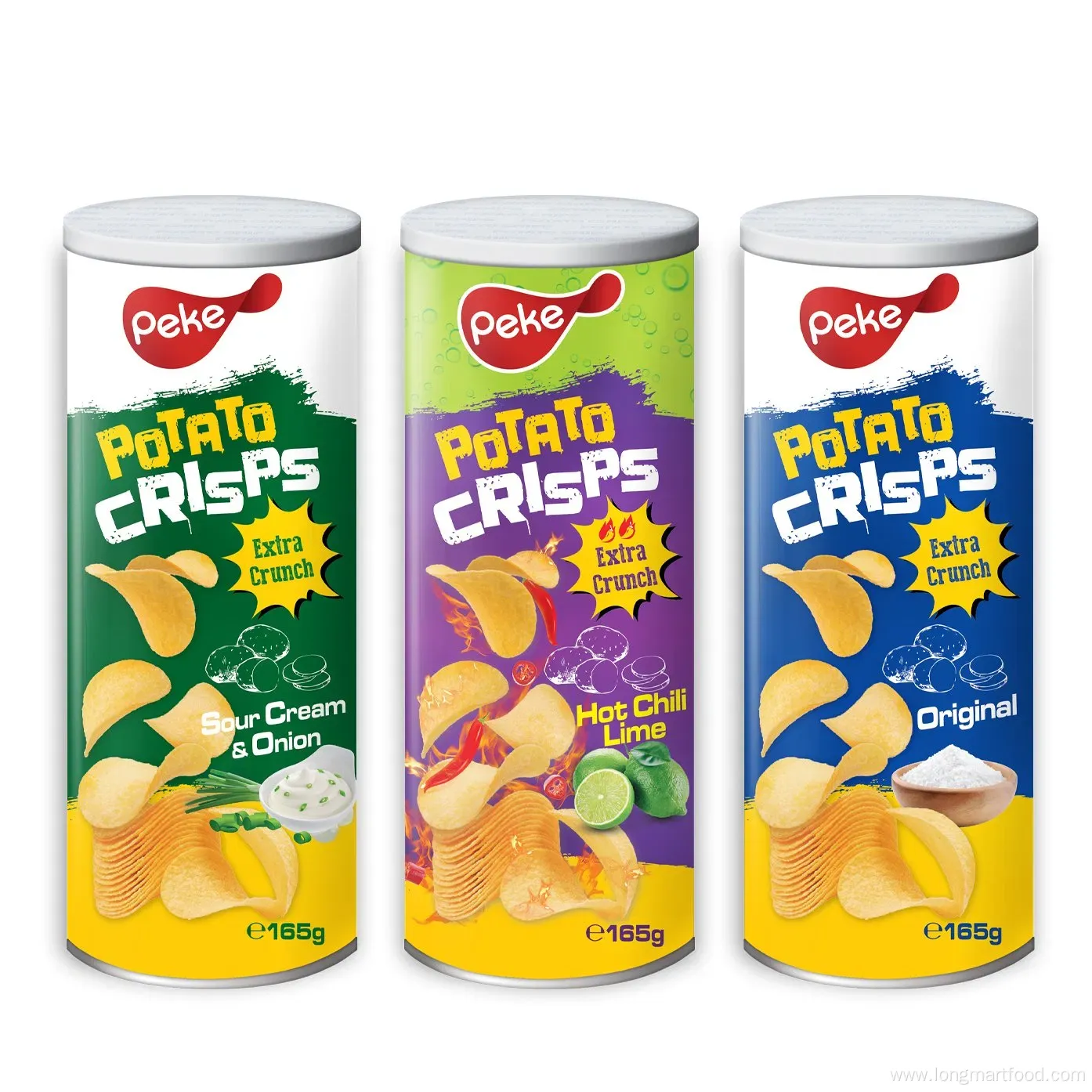 Peke Brand Chili Lime Potato Chips - Hot Fire/Flamin Hot/Extreme Hot/Mexican Spicy Lemon