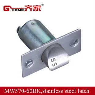 cylindrical lock latch MW570-60BK with stainless steel latch