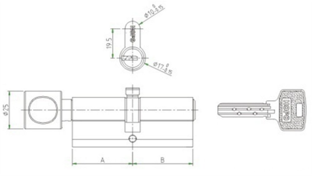 Knob Cylinder,Cylinder with Knob,A B Type Double Cylinder with Thumbturn