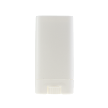 1/2 OZ witte lege ovale platte buizen lippenbalsemcontainers 15g